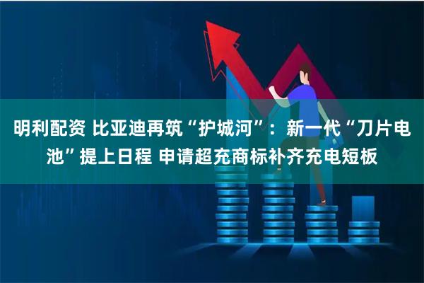 明利配资 比亚迪再筑“护城河”：新一代“刀片电池”提上日程 申请超充商标补齐充电短板