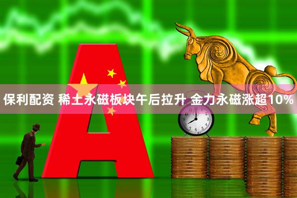 保利配资 稀土永磁板块午后拉升 金力永磁涨超10%